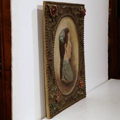 19th Century French Terracotta Portrait Plaque of a Young Woman