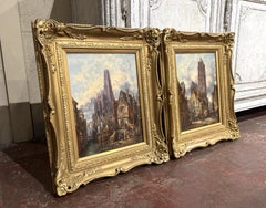Pair of Early 20th Century French Views by British Artist Alfred Bentley