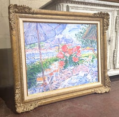 20th Century French Riviera Oil Painting “Déjeuner à Cap Ferrat” by Duane Alt