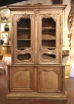 18th Century French Louis XIV Bleached Oak Buffet Deux Corps from Normandy