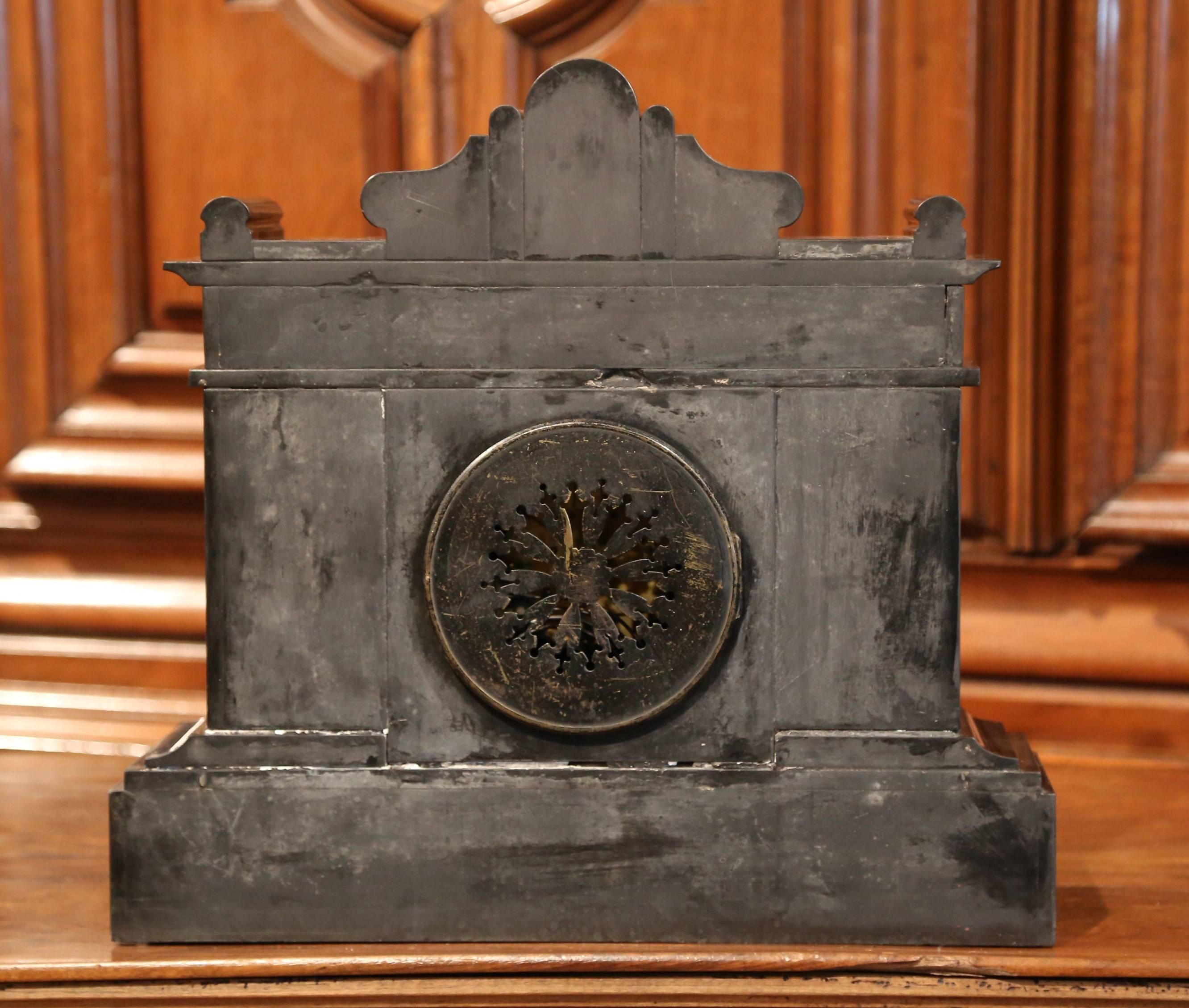 french black marble mantel clocks