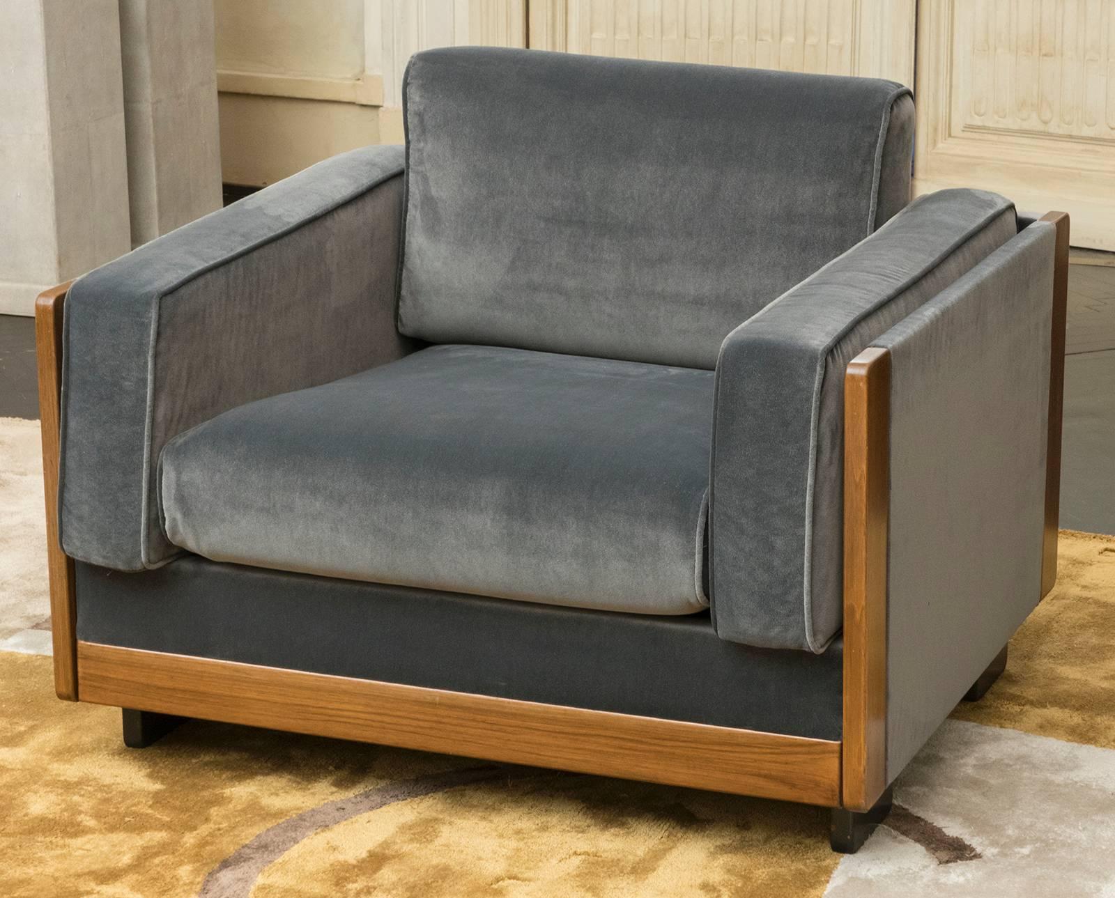 Mid-Century Modern 1966s Afra and Tobia Scarpa for Cassina Armchairs