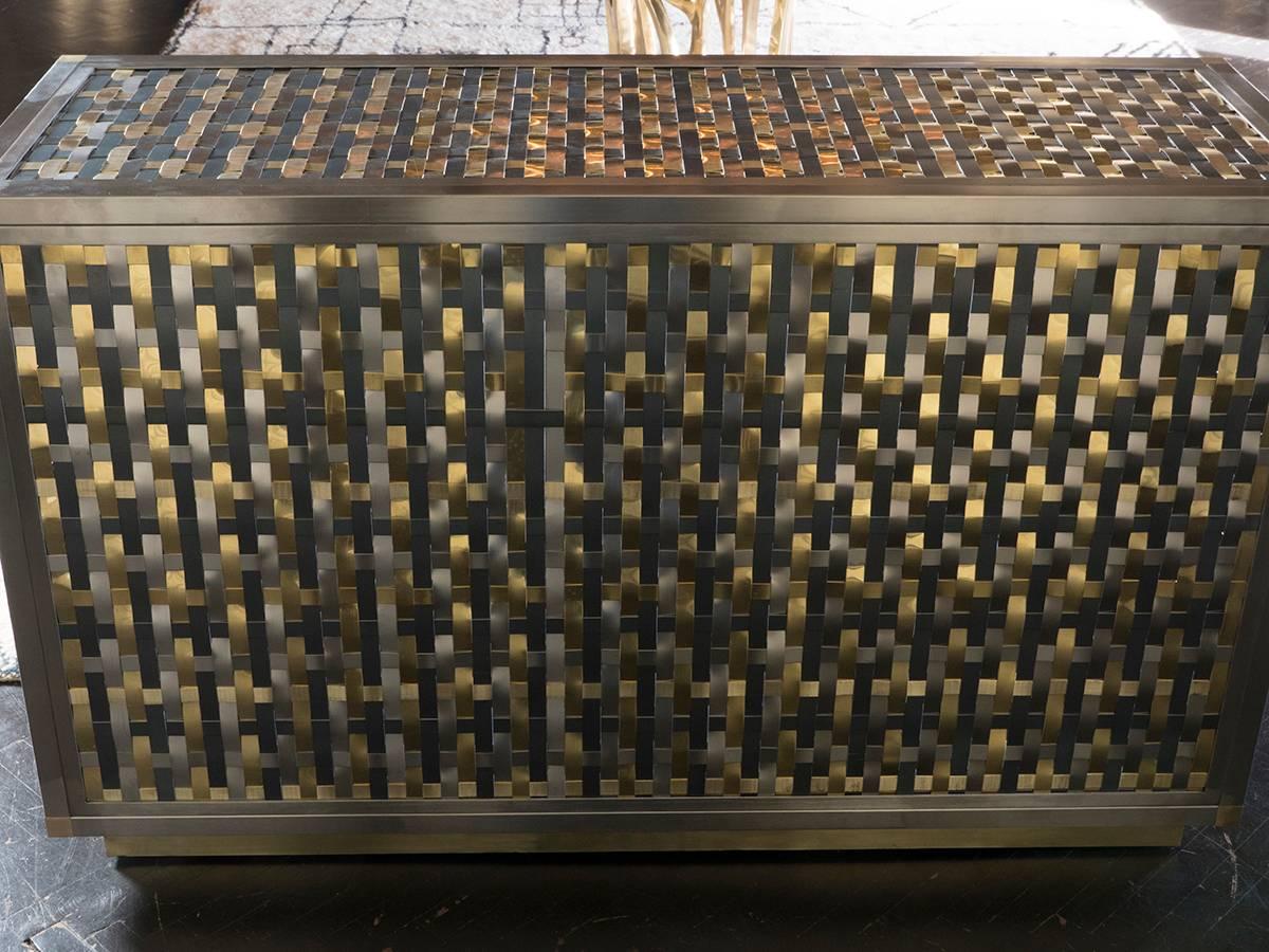 Intreccio Steel, Iron and Brass Band Cabinet Flair Edition 1