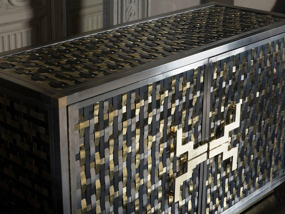 Intreccio Steel, Iron and Brass Band Cabinet Flair Edition 4
