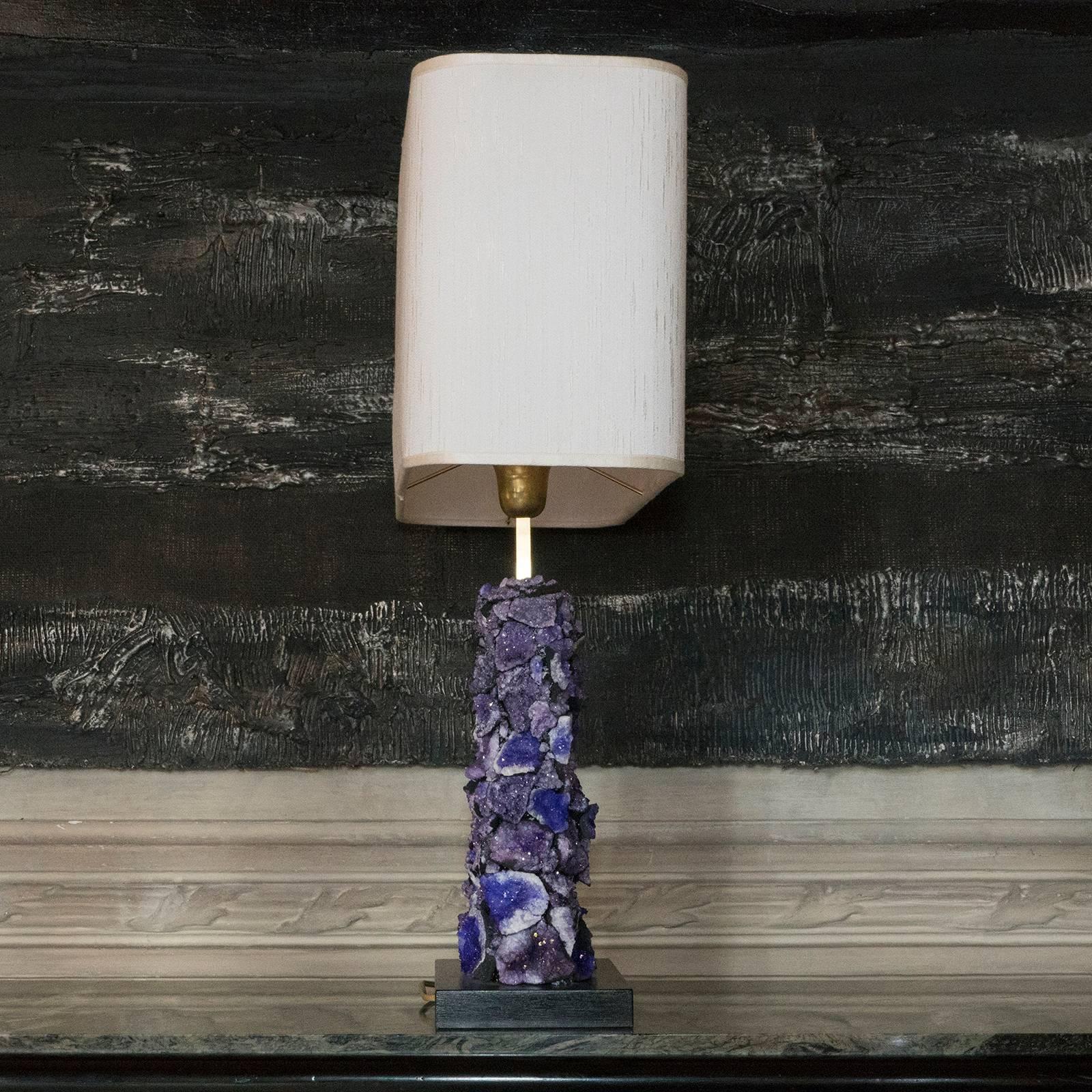 Contemporary Flair Edition Amethyst Table Lamps, Italy 2017.