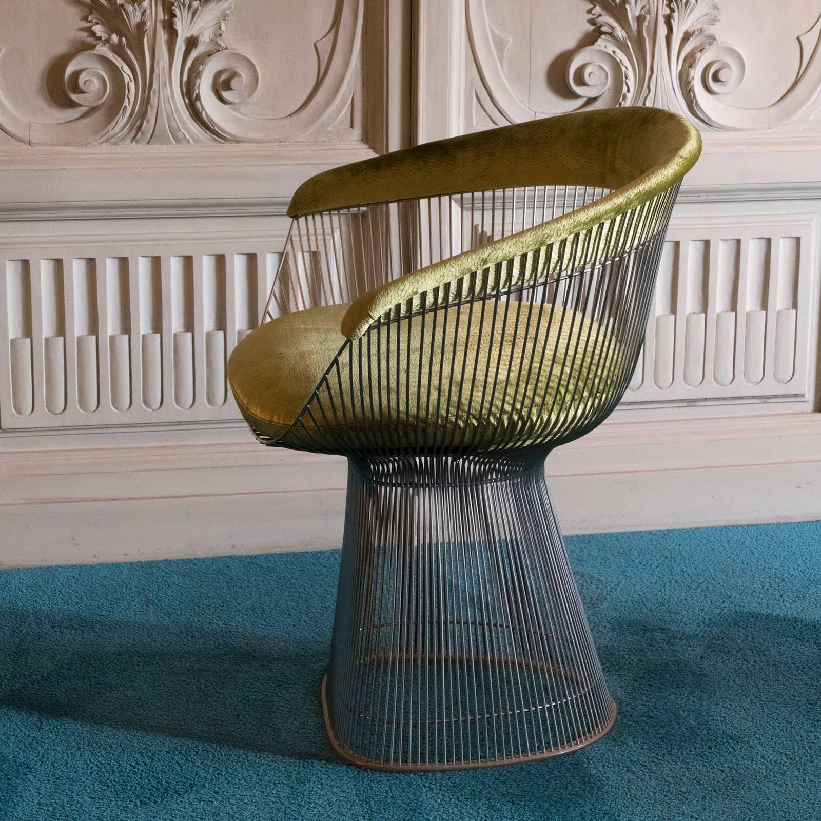 Mid-Century Modern Pair of Warren Platner by Knoll Dining Chairs