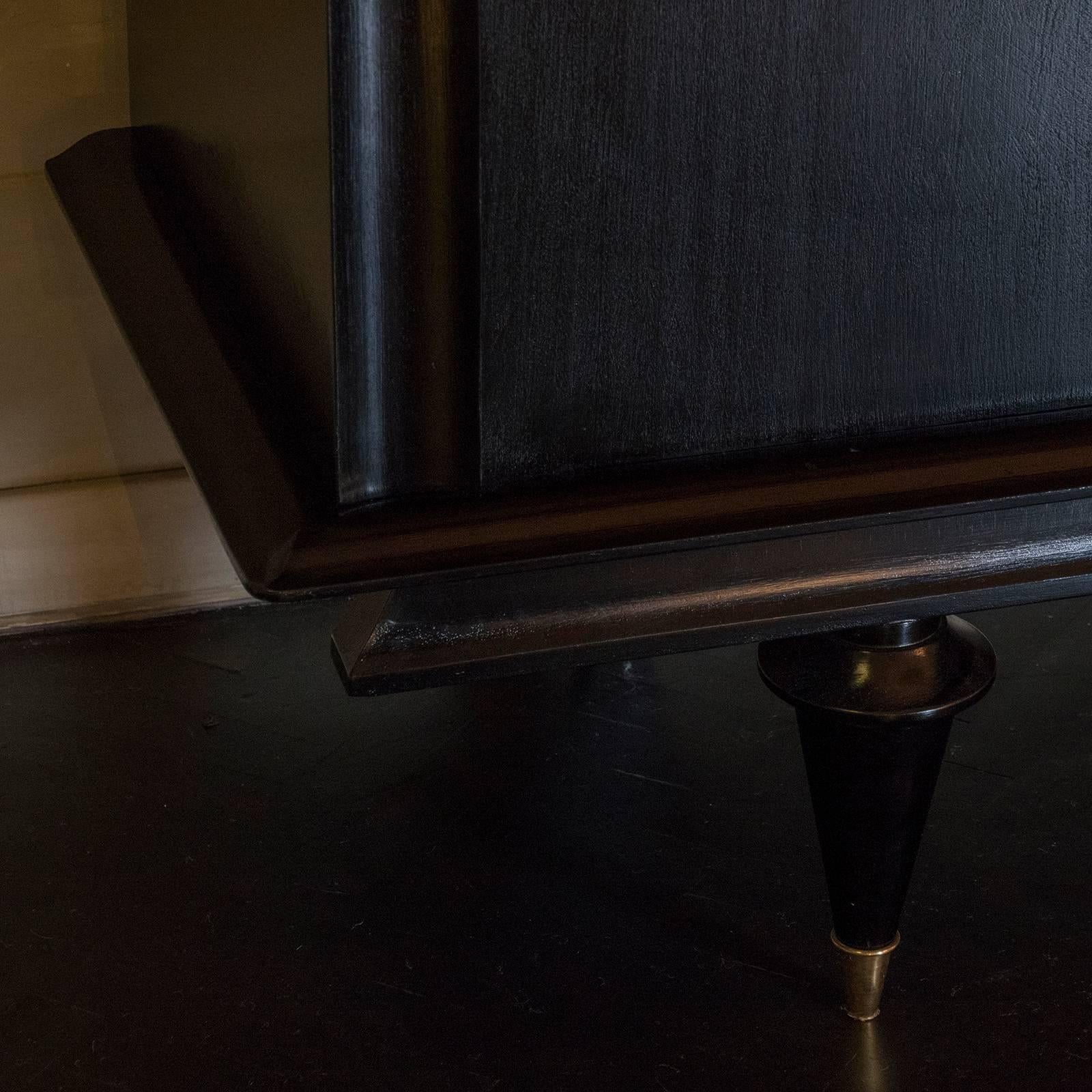 1950s Italian Ebonized Cherrywood Sideboard 2