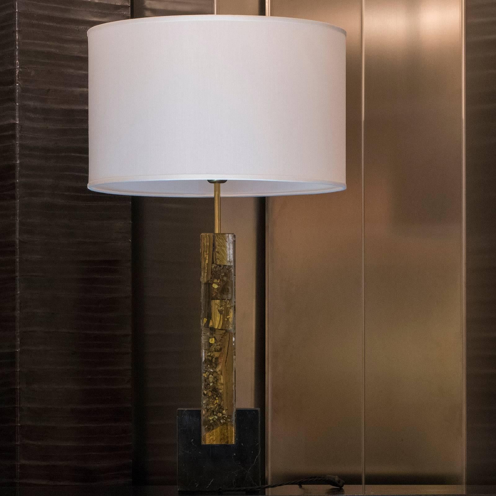 Contemporary Flair Edition Tiger Eyes Table Lamp