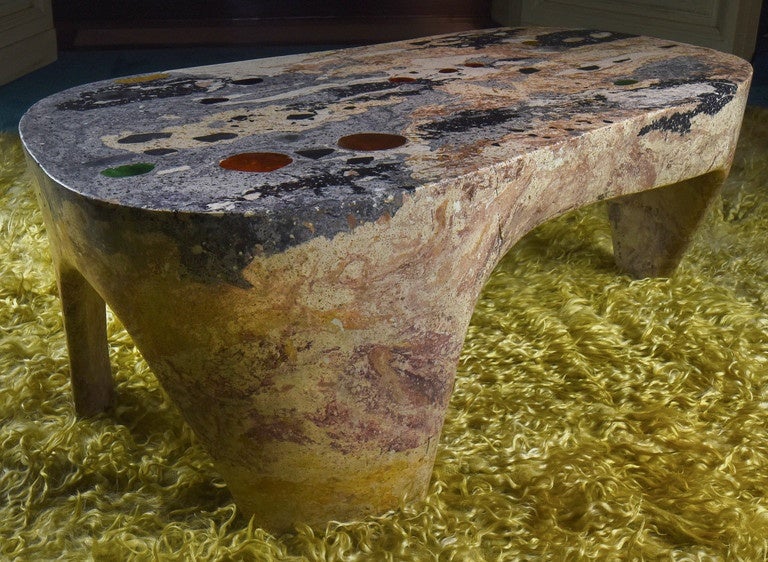 Français Paul Becker:: Table basse des années 1960