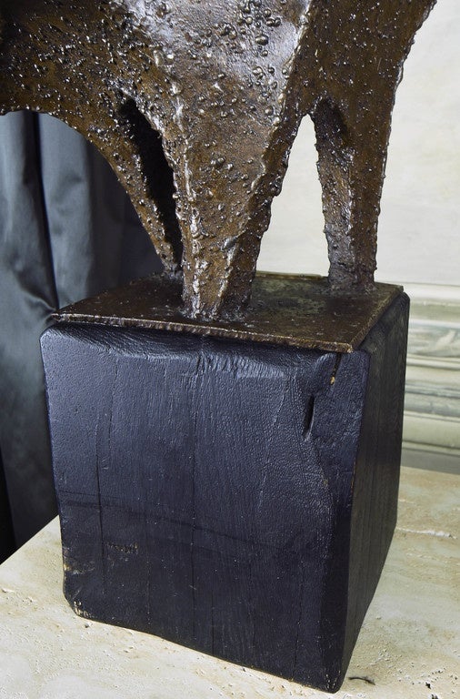 1972 Italian Abstract Brut Steel Sculpture at 1stDibs