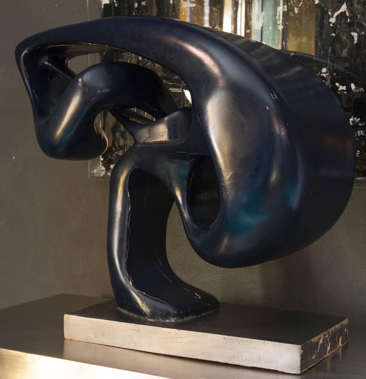 1960s French Blue Abstract Sculpture In Good Condition In Firenze, IT