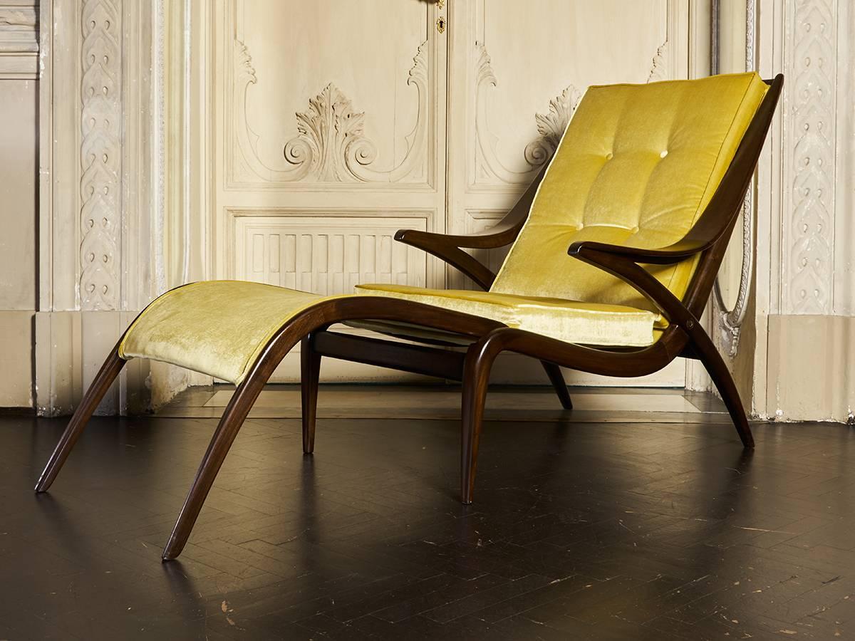 1950s Italian Chaise Lounge In Excellent Condition In Firenze, IT