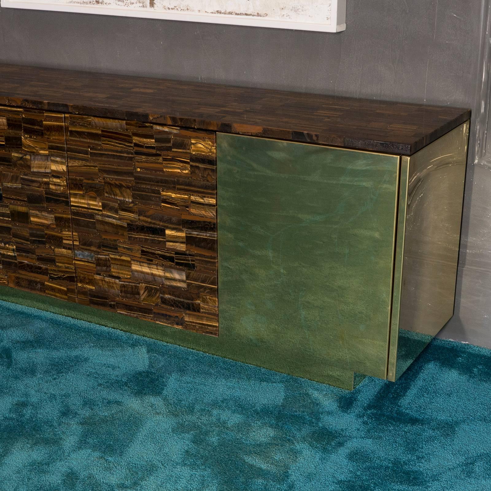 Flair Edition One of a Kind Tiger Eye Sideboard 1