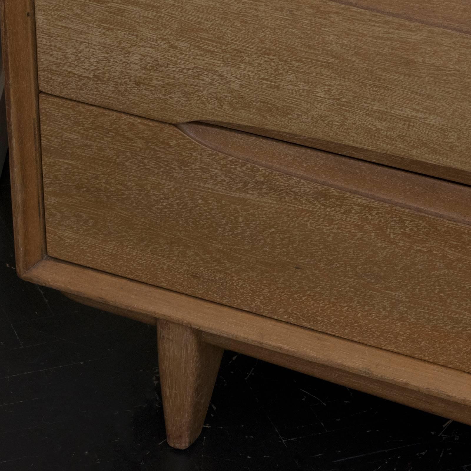 1950s Mahogany Tall Dresser with Tambour Doors by Brown Saltman 3