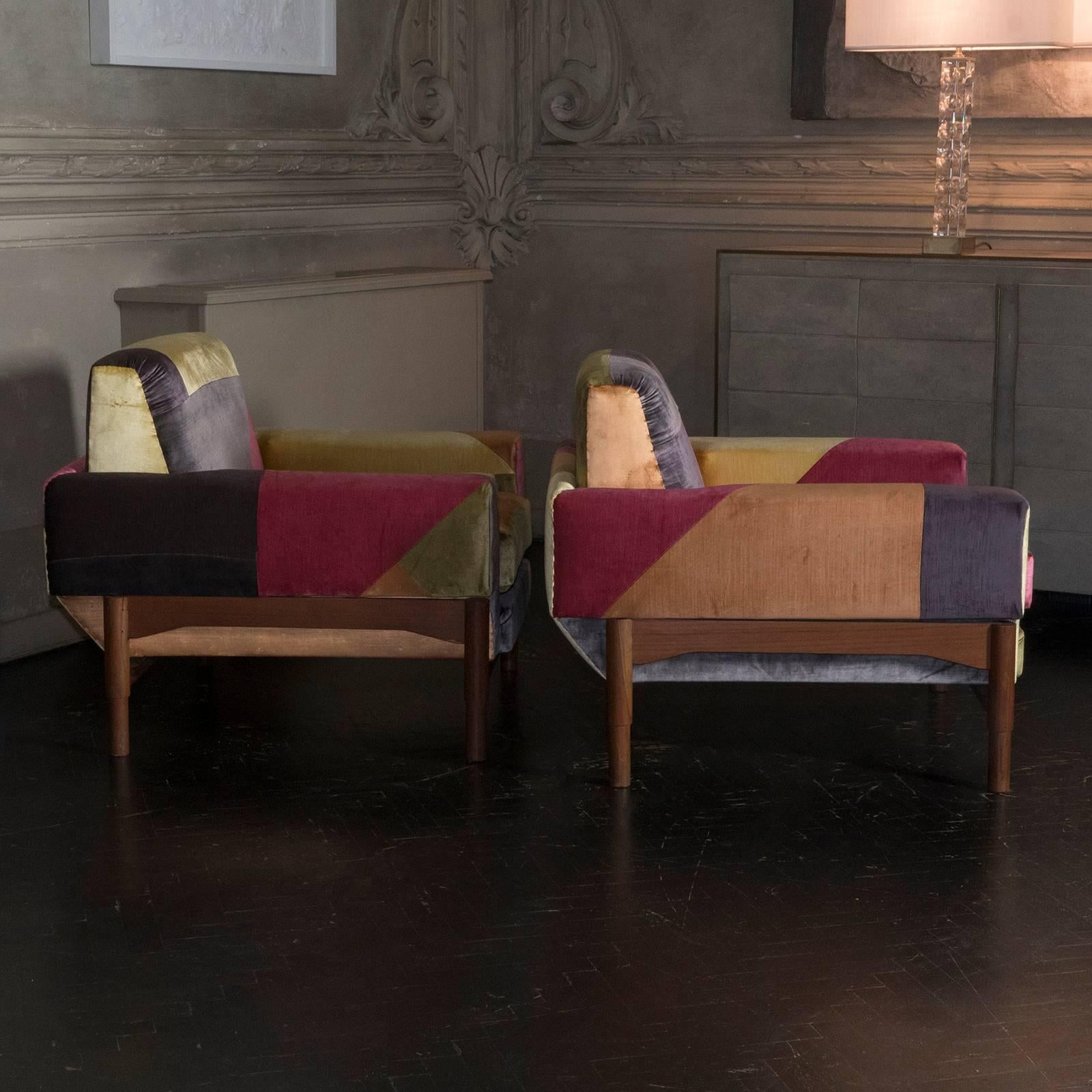 Italian Pair of Armchairs by 