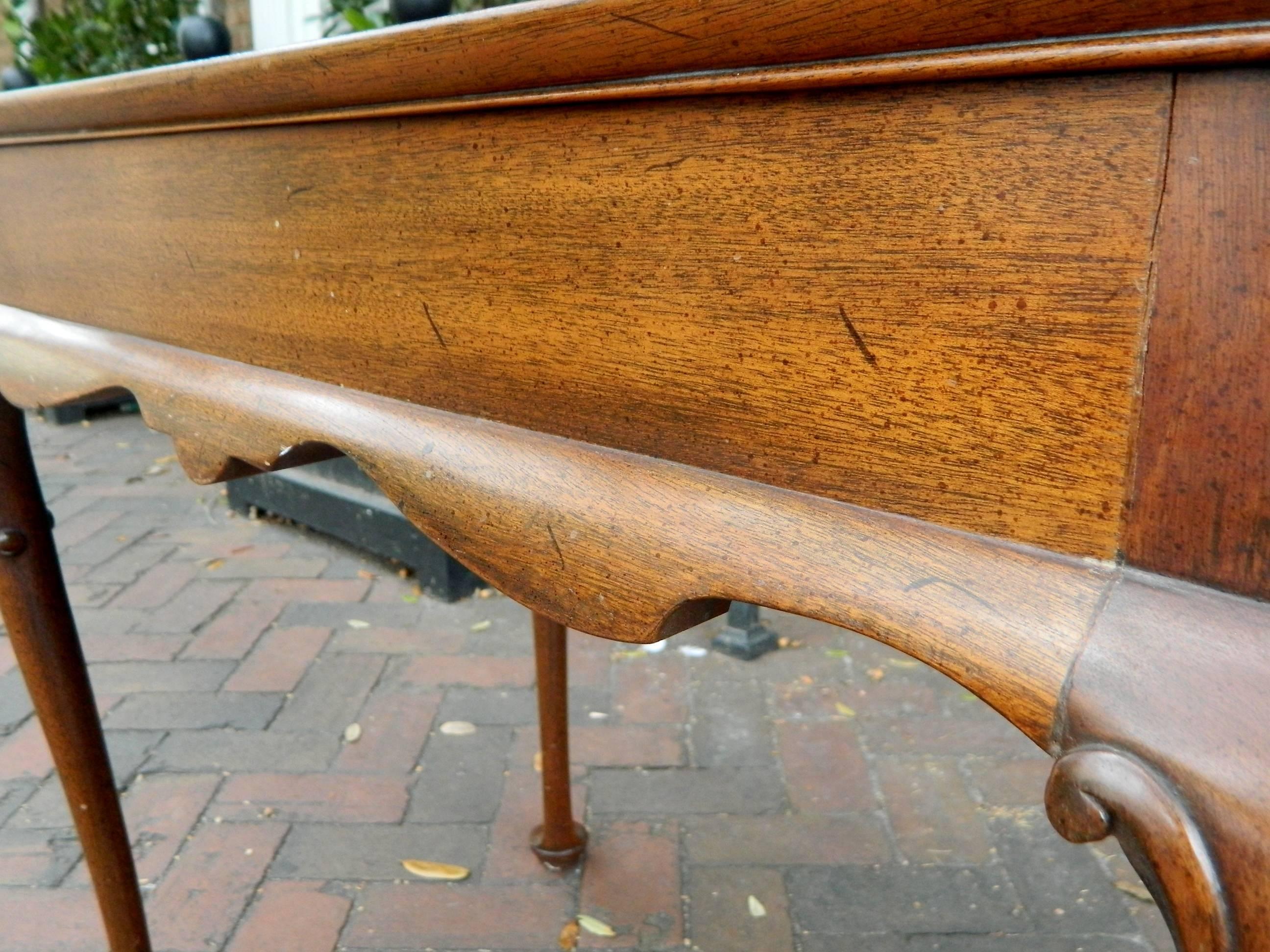 English Mahogany Queen Anne Tray Top Tea Table, Early 19th Century 3