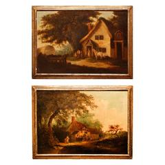 Pair of Flemish Landscapes, Oil on Canvas, 18th Century 11