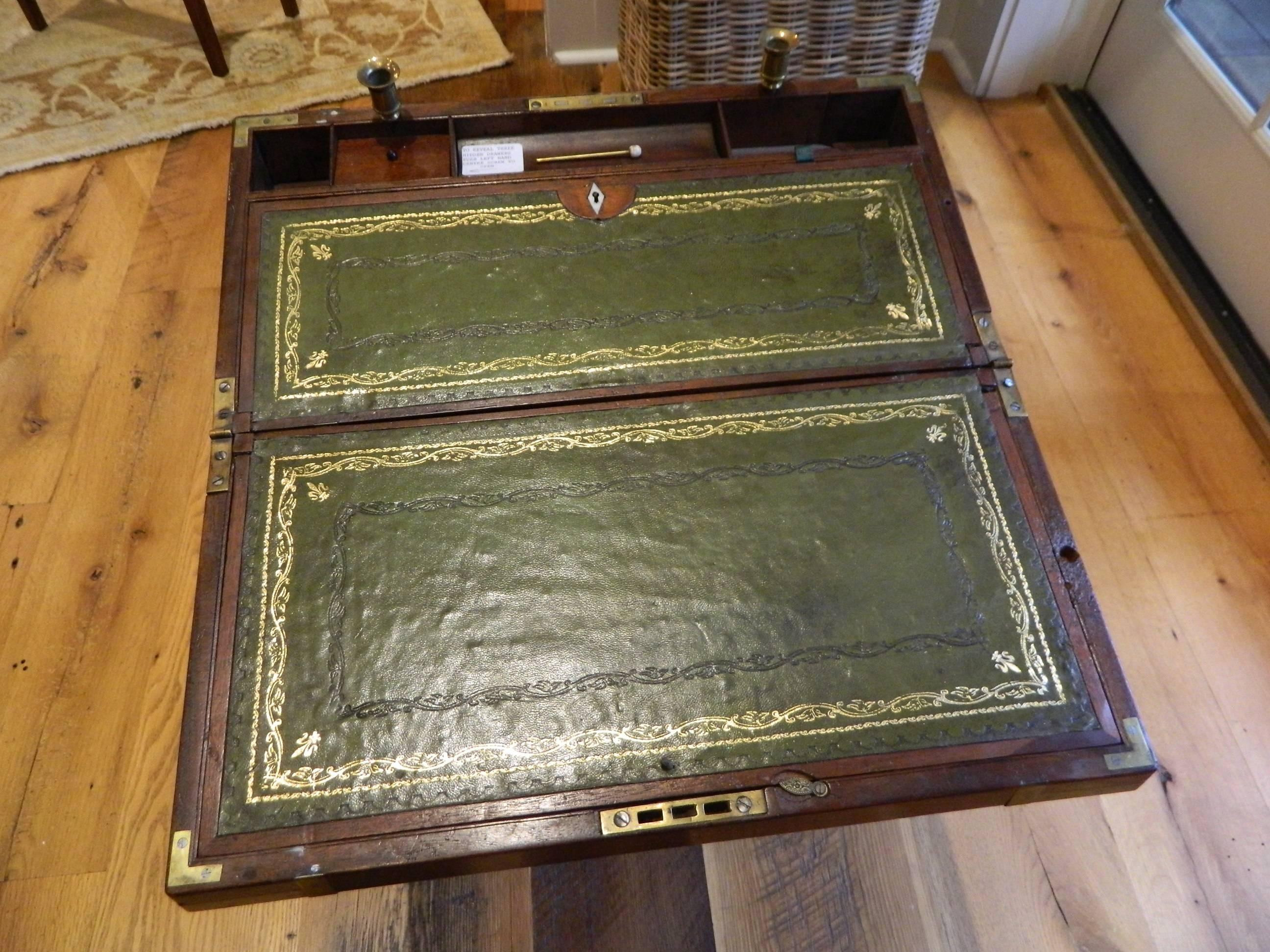 English Mahogany Lap Desk on a Custom-Made Stand, 19th Century 2