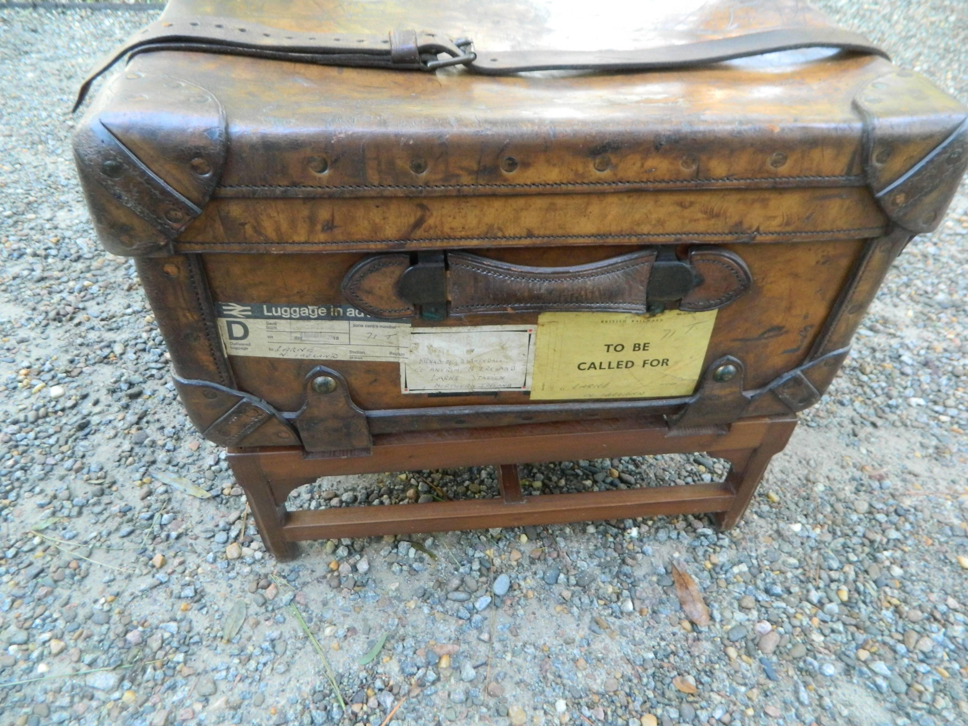 suitcase side table