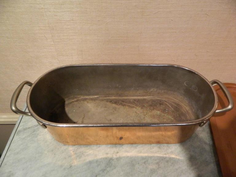 French Copper Fish Poacher with Handles and Lid, 19th Century For Sale 4