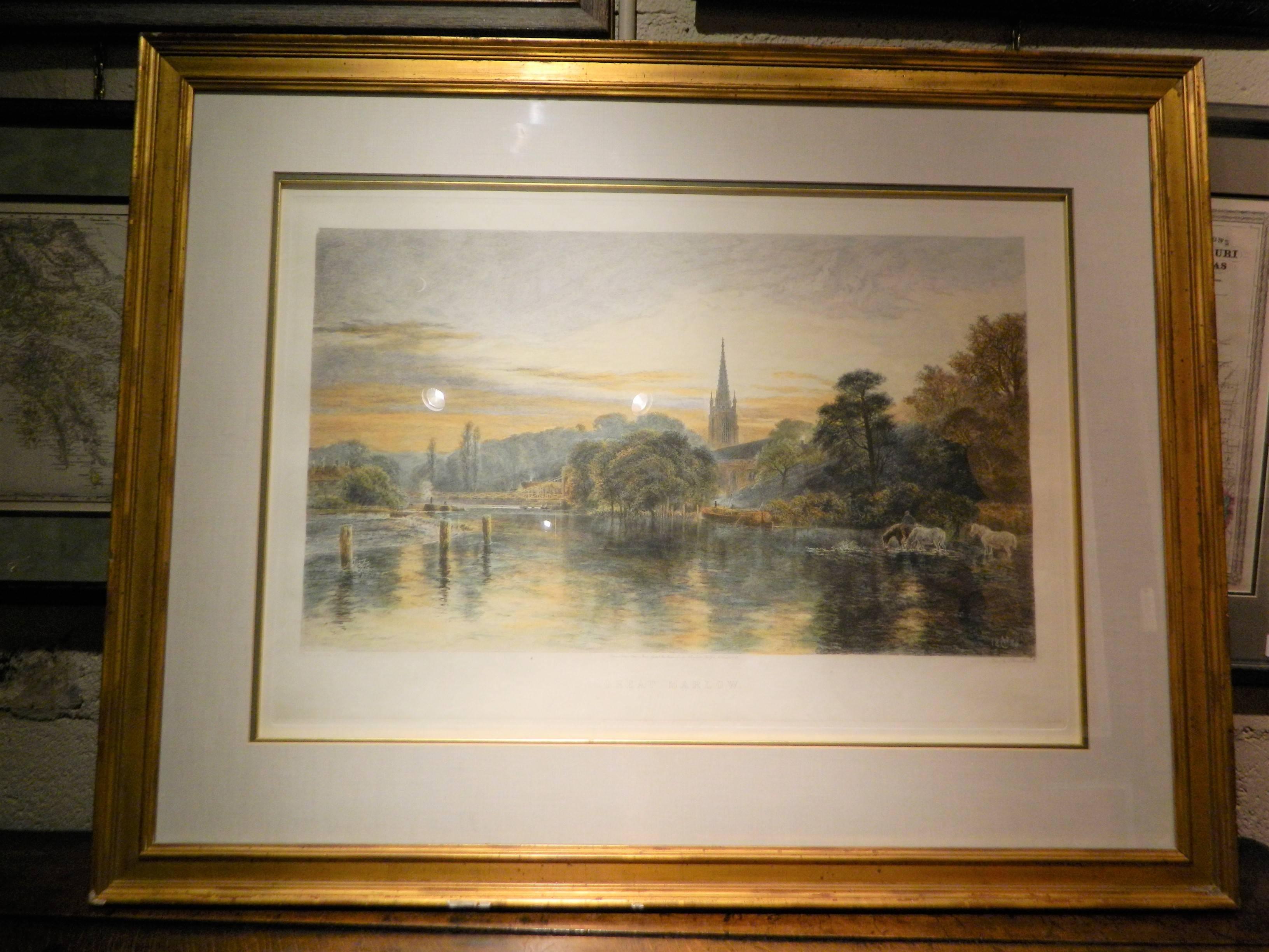 Original Etching by A. Brunet Debaines, 