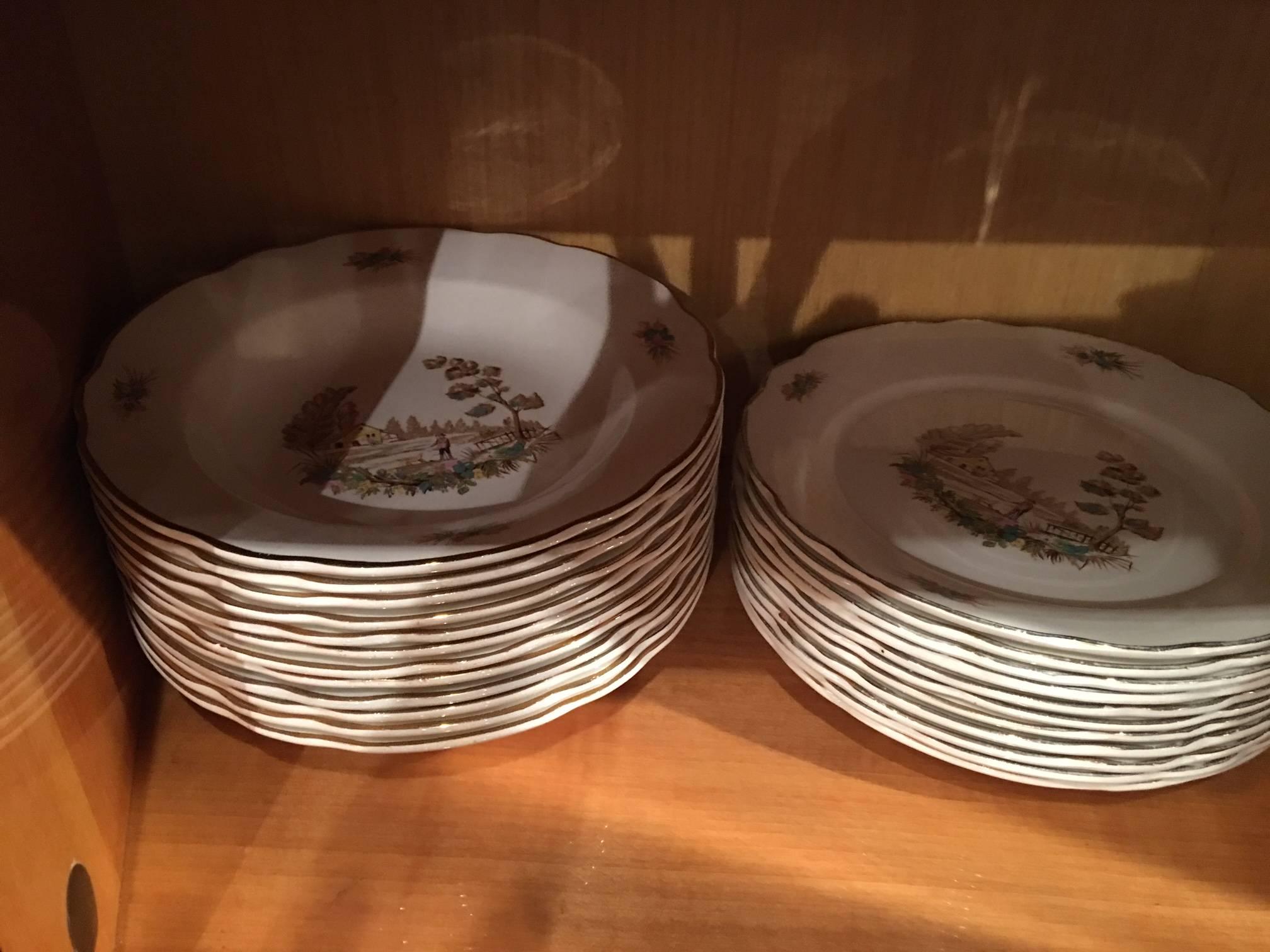 Set of French Dicoin Vieux Marseille China Dishes, Early 20th Century 4
