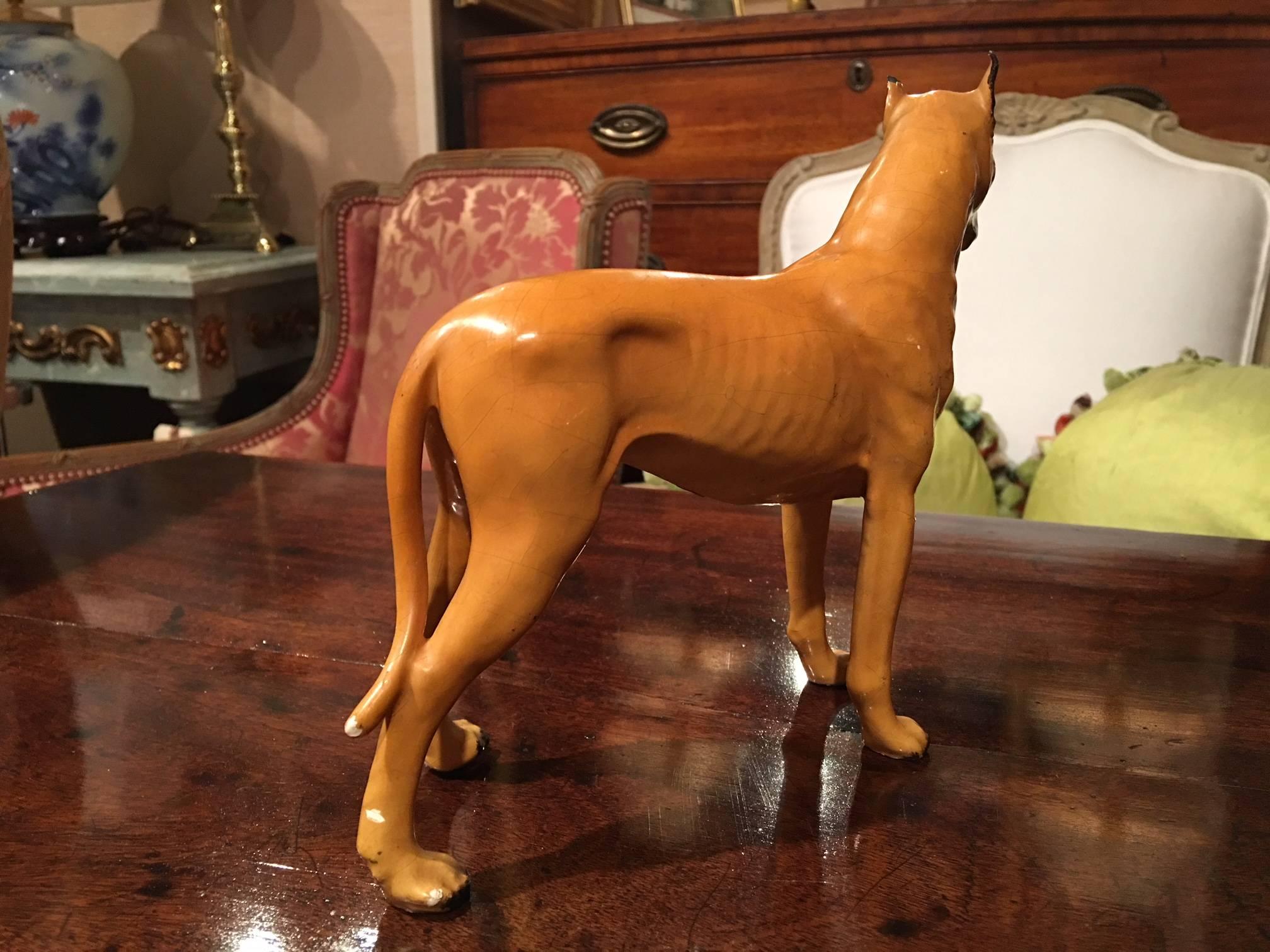 English Porcelain of a Great Dane Dog, Early 20th Century 1