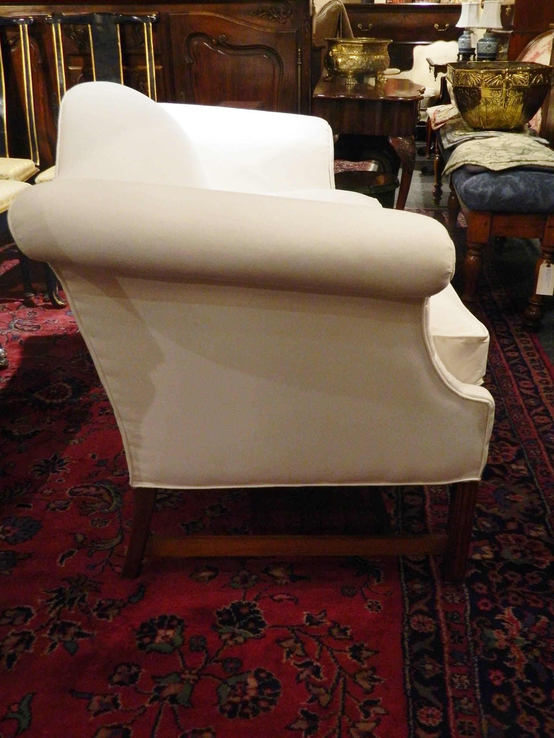 Pair of Chippendale Style Camelback, Sofa or Settees, Early 20th Century 4
