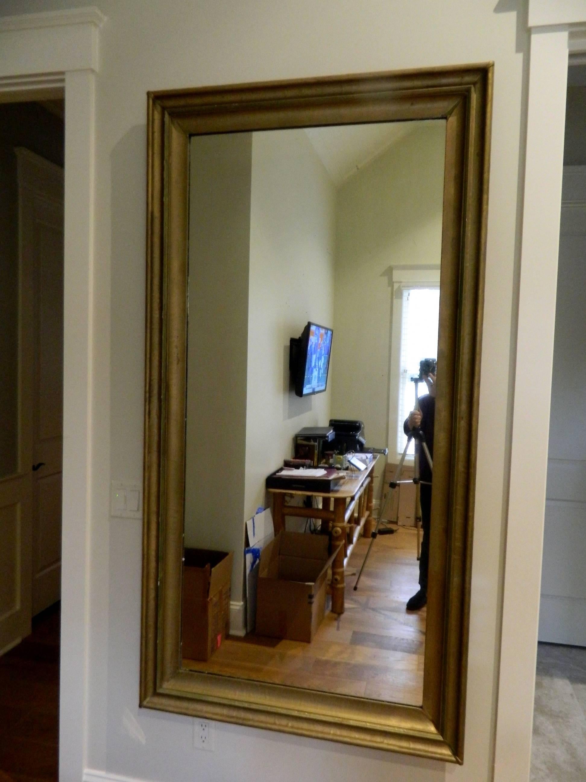 Large Painted Wood Mirror, 20th Century For Sale 1