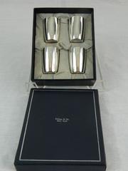 Set of Four Tiffany & Co. Sterling Silver Shot Glasses, Early 20th Century