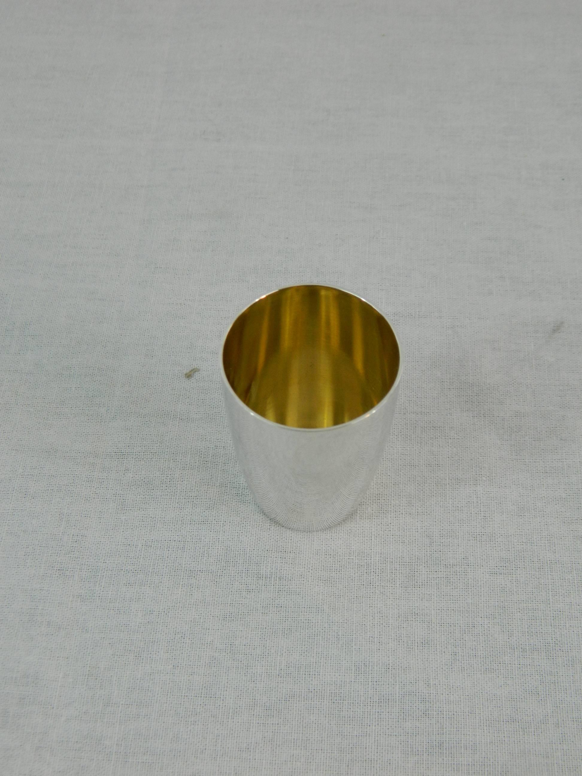 American Set of Four Tiffany & Co. Sterling Silver Shot Glasses, Early 20th Century