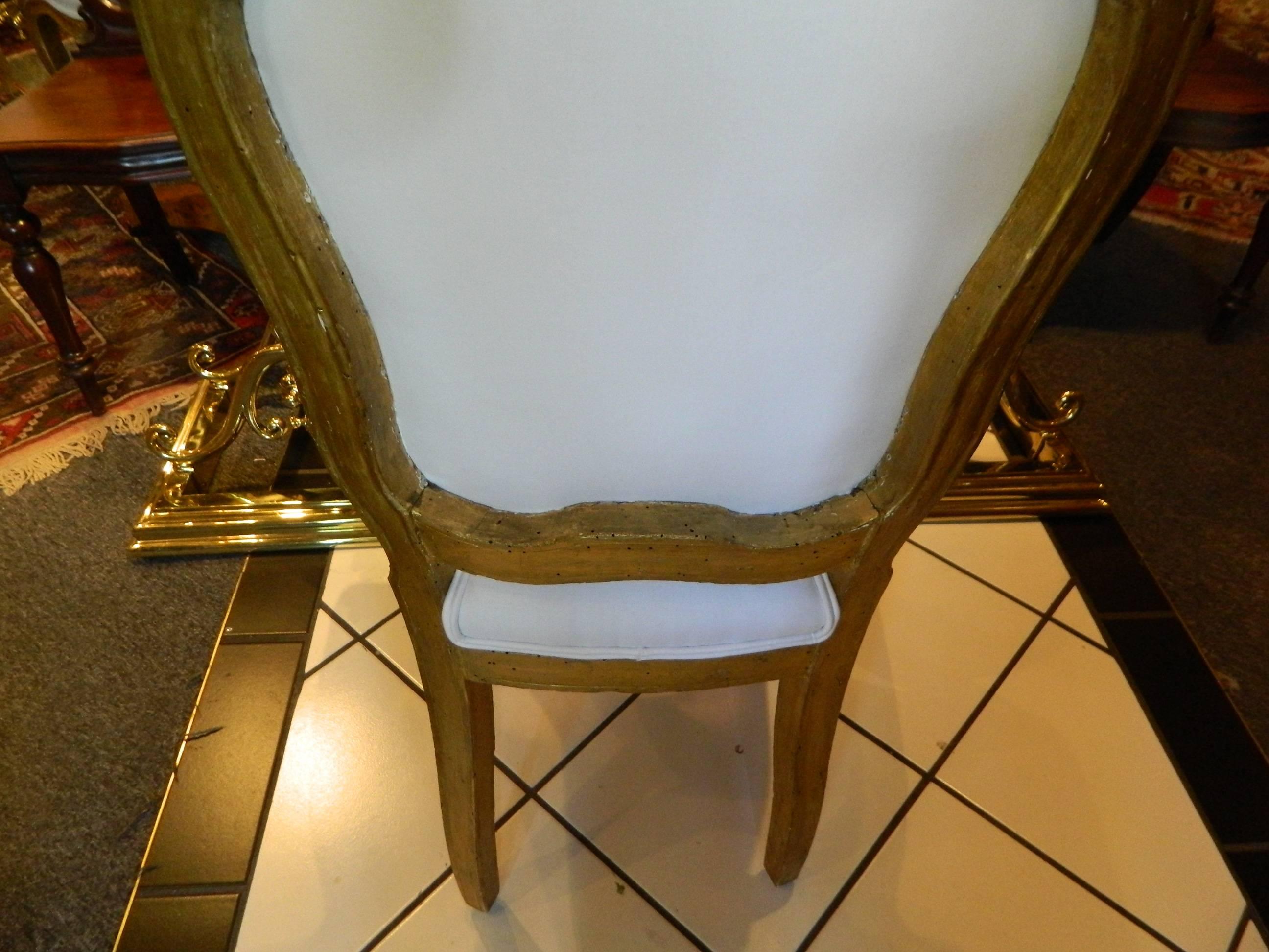 Set of Eight Louis XV Style Giltwood Side Chairs, Early 19th Century 2