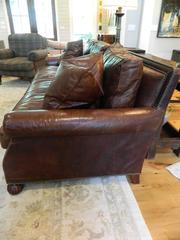 Ralph Lauren Leather Sofa with Nailhead Treatment, 20th Century
