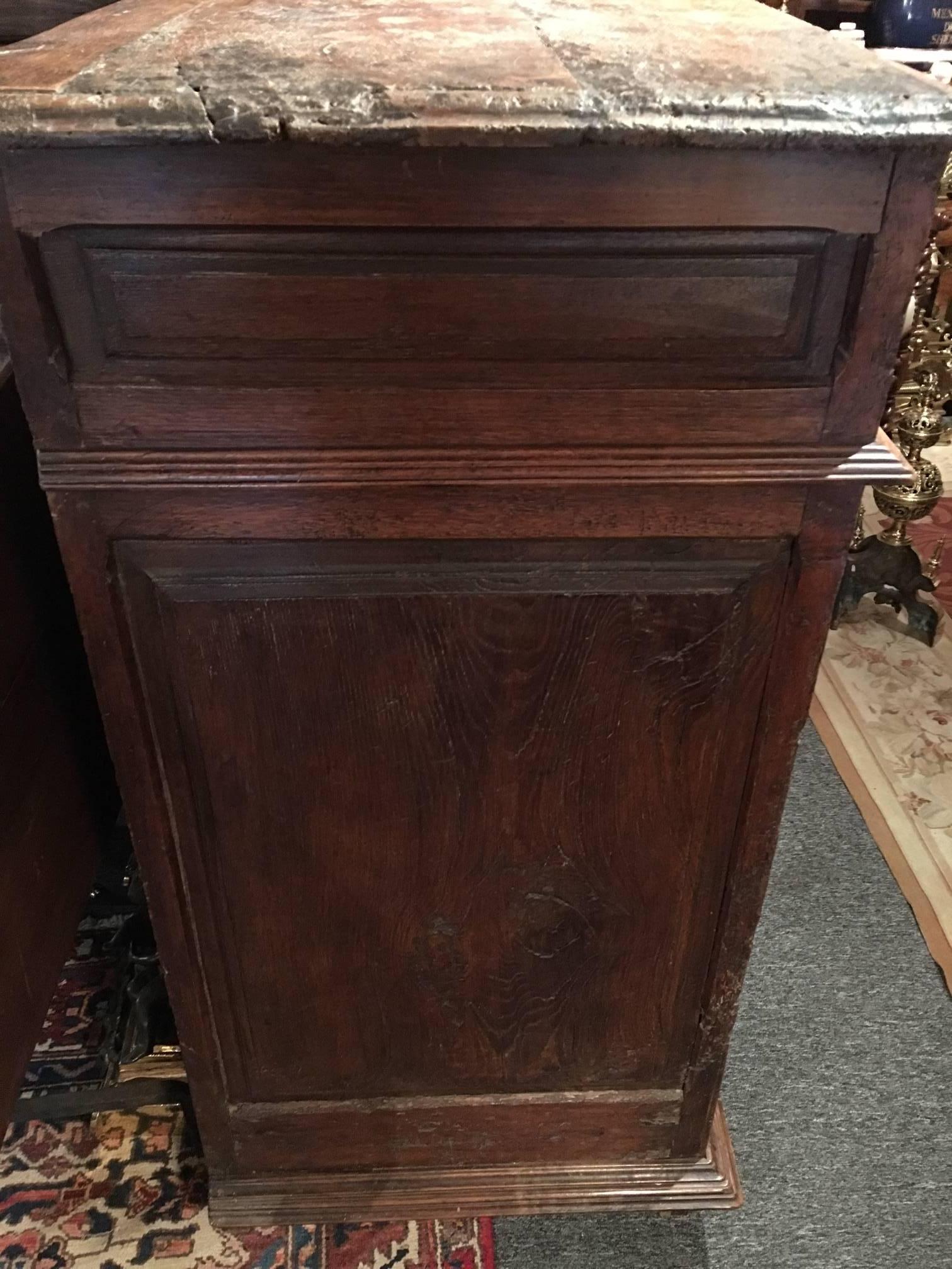 French Walnut Buffet with Two Drawers and Two Doors, 18th Century For Sale 3