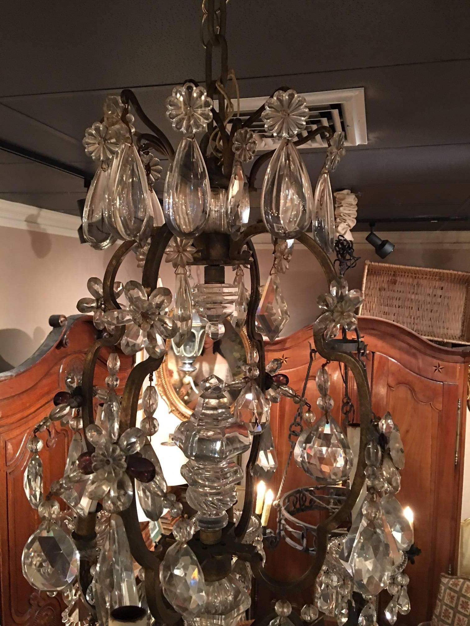 French Eight-Light Crystal Chandelier, 19th Century 2