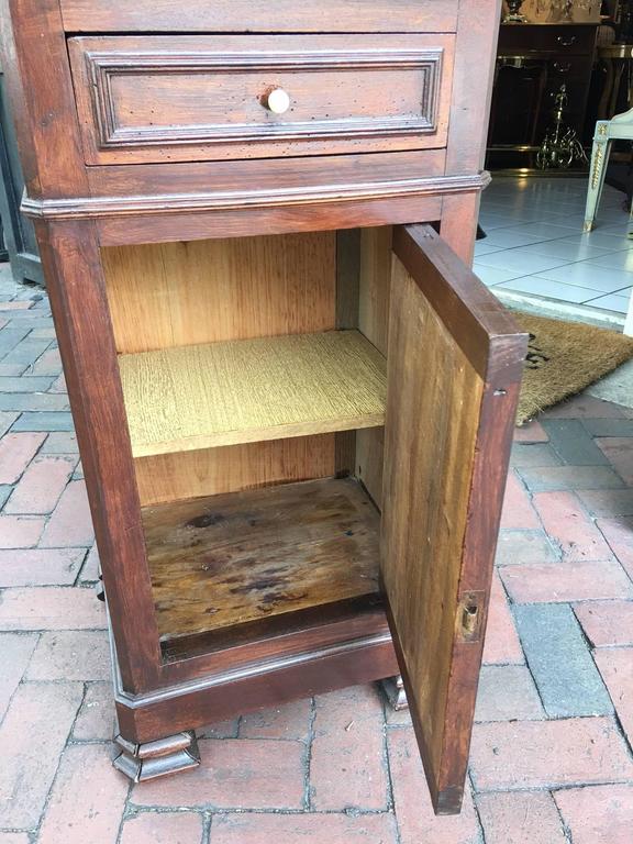 French TwoDrawer over a False FourDrawer Door Nightstand, 19th