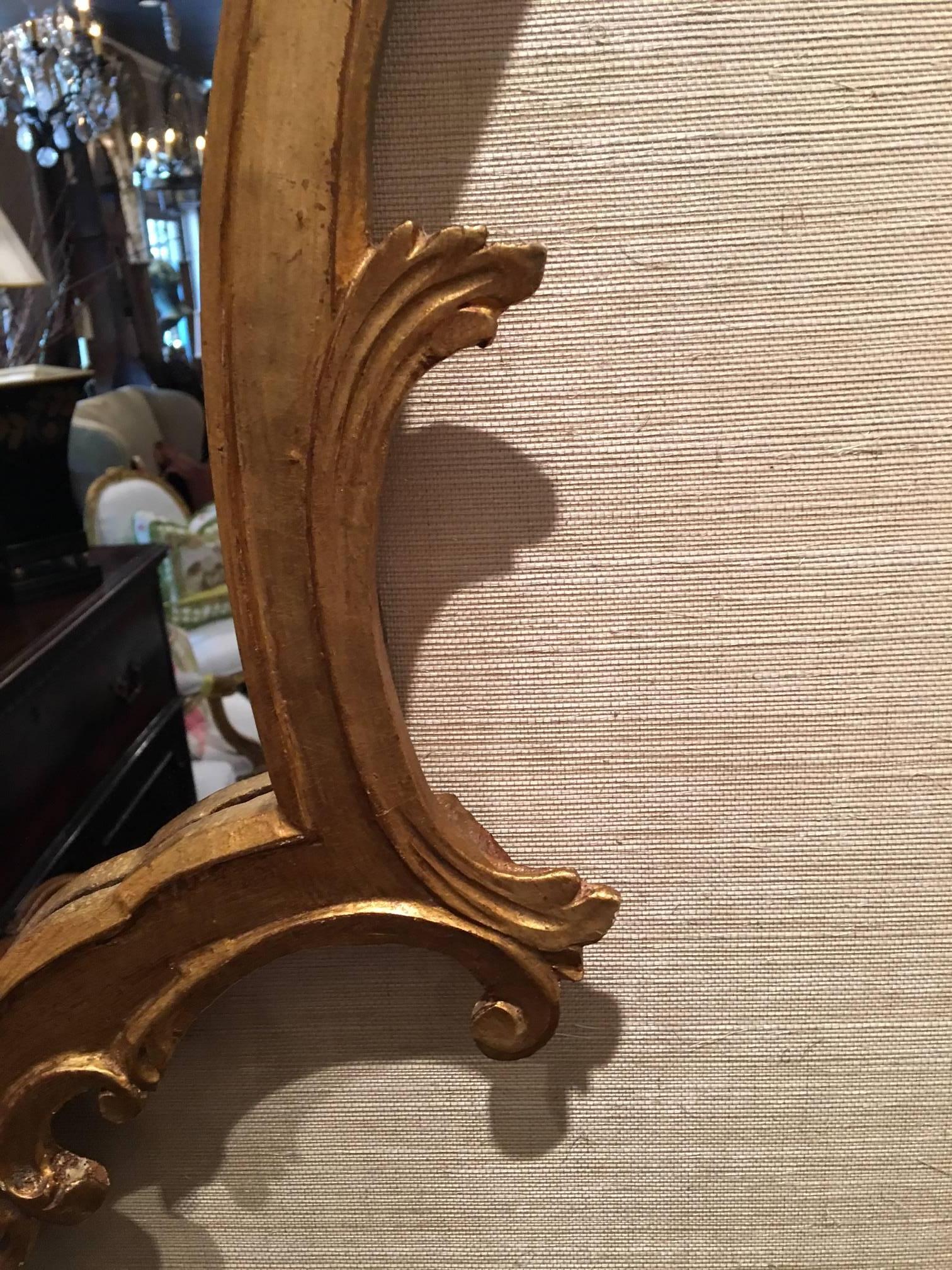 Pair of Italian Rococo Style Carved Giltwood Mirrors, Early 20th Century 2