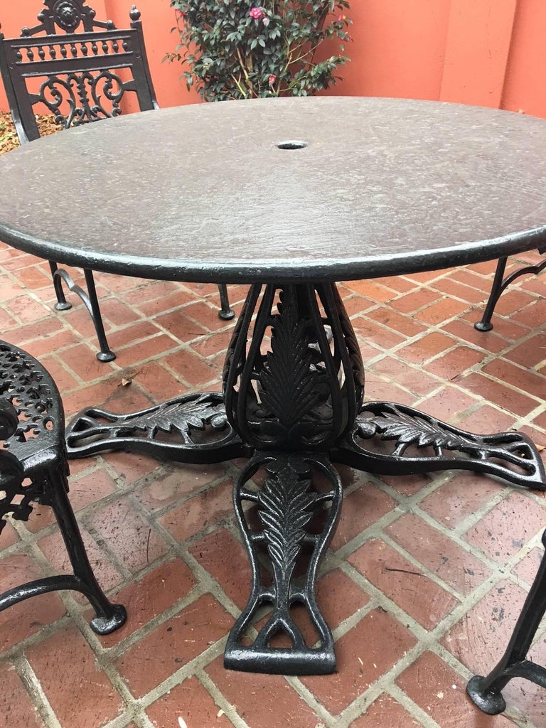 Five Piece Cast Iron Patio Set Jacobs Mfg Co Alabama Circa