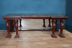 Monumental Side Table with Lion Monopodia