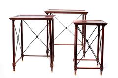 Set of Three 'Anciens Etablissements Alban Chambon' Art Deco Nesting Tables