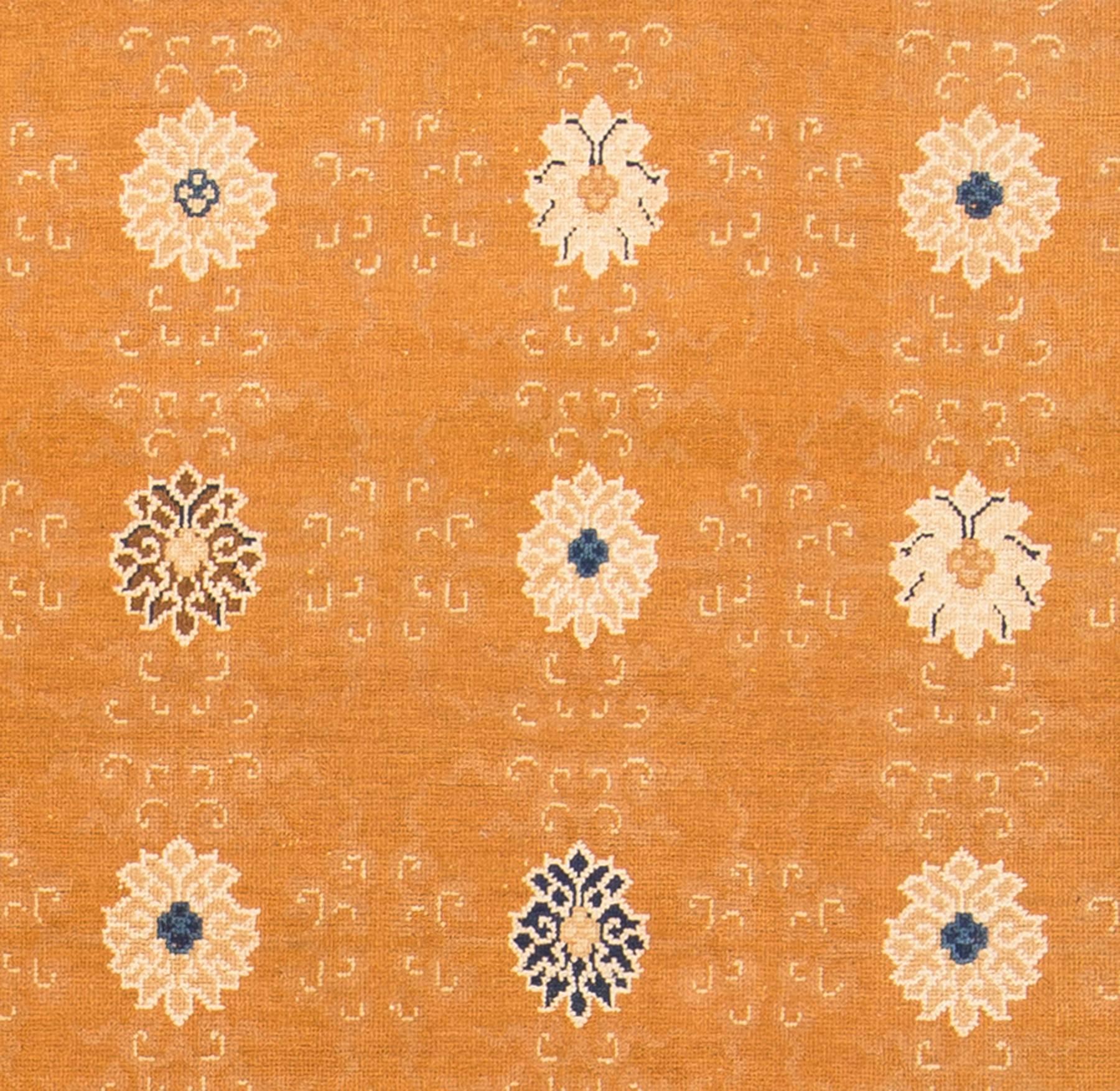 Kooches Padma Ruga hand-knotted rug in Himalayan vegetal dyed wool, GoodWeave certified.