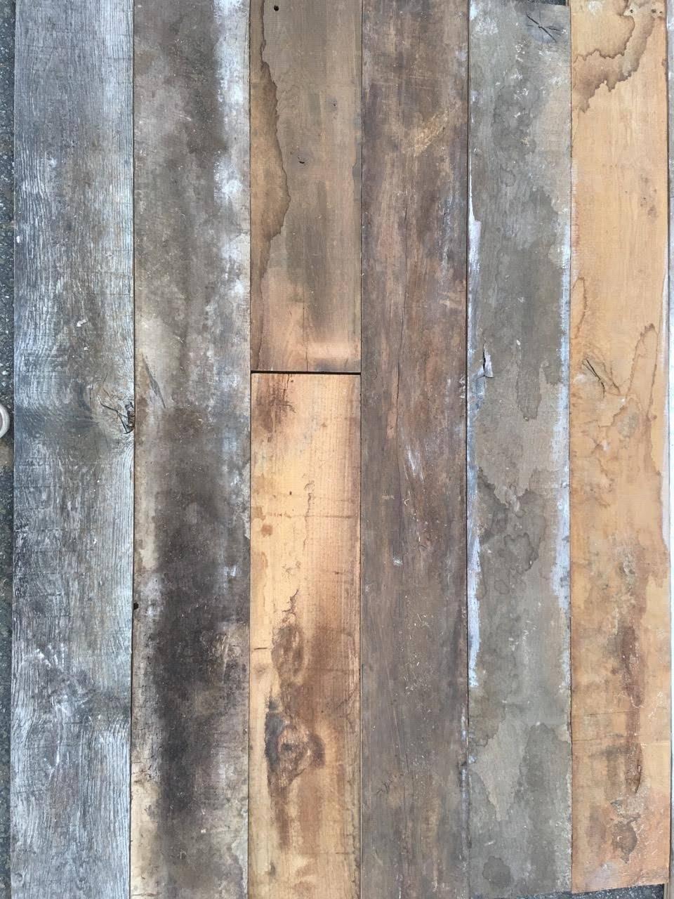 Original French Antique Wood Oak Flooring All Mixed, Reclaimed, France In Good Condition For Sale In LOS ANGELES, CA