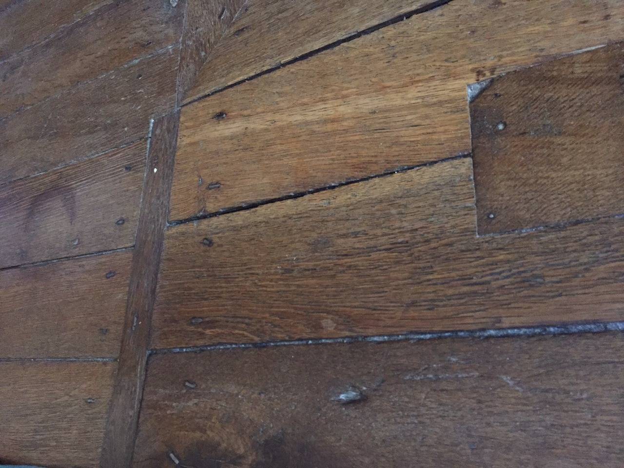 French Antique Flooring Wood Oak, Original Floor, 18th Century In Fair Condition For Sale In LOS ANGELES, CA