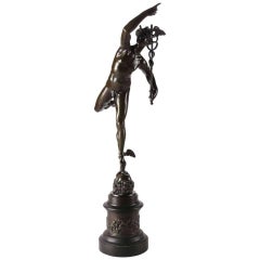 Statue Bronze God Hermes Late 20th Century