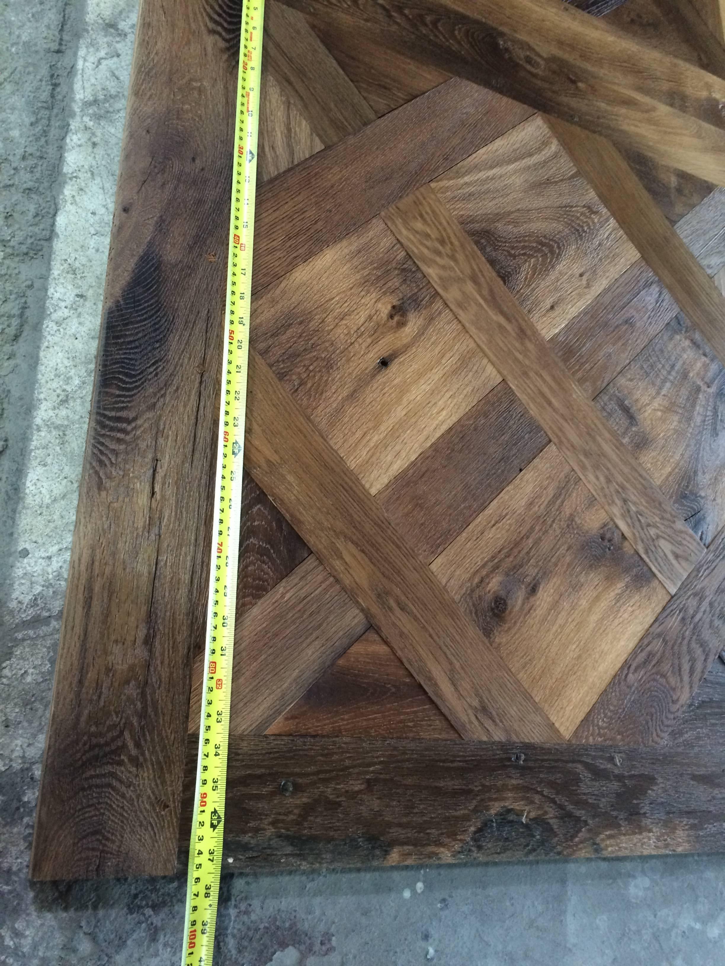 French Parquet de France Solid Antique Oak Handmade French Tradition, France For Sale 2