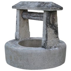 Chateau Wishing-Well in Limestone from France, Late 18th Century