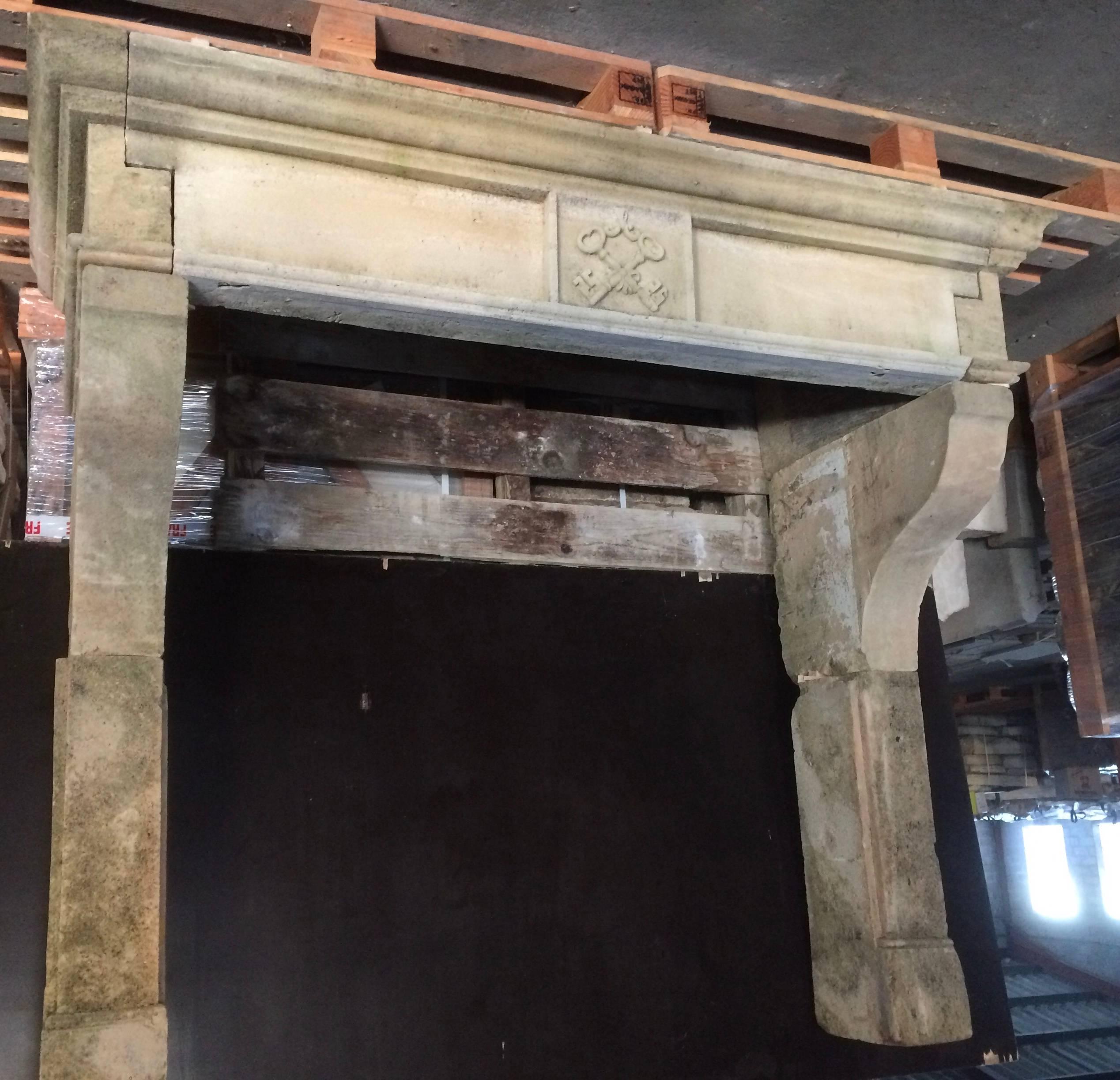 French Louis XIII Style Fireplace 