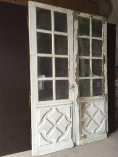 Chateaux Passage Doors 18th Century, Hand-Carved French Wood Oak, France