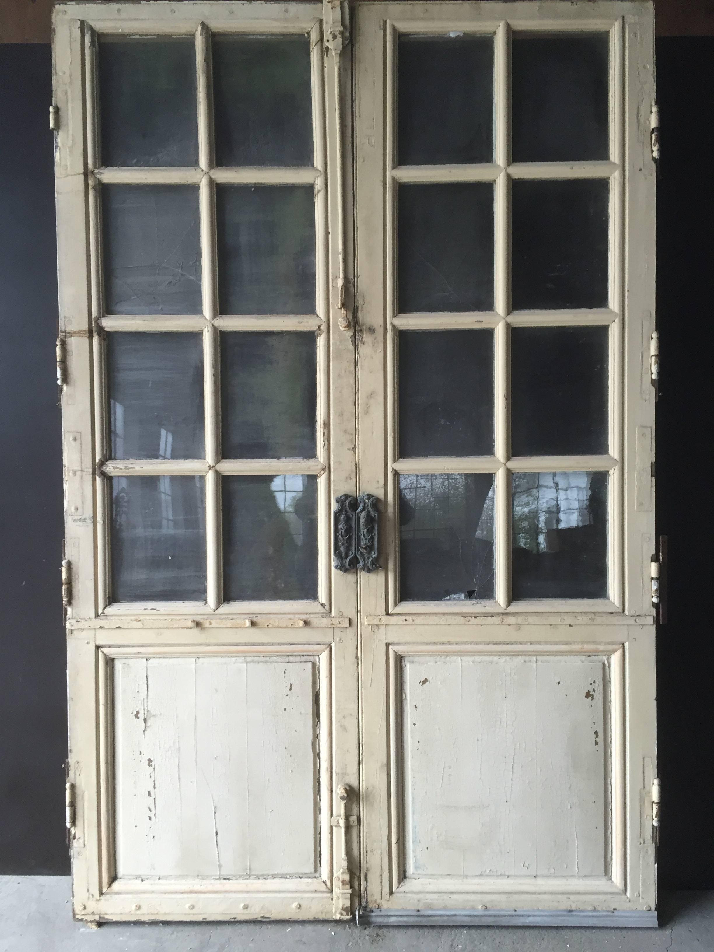 Louis XV Chateaux Passage Doors 18th Century, Hand-Carved French Wood Oak, France For Sale