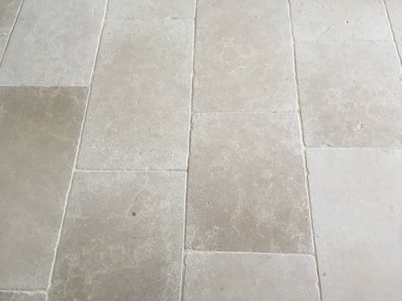 Great quality of pure and solid French limestone flooring, hand-made with antique finishing.
Top of the line quality. All kind of patterns available right now, random, opus roman, etc.
Few thousands square feet available now. Price is per square